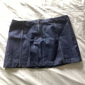 Dark Blue Denim Mini Skirt